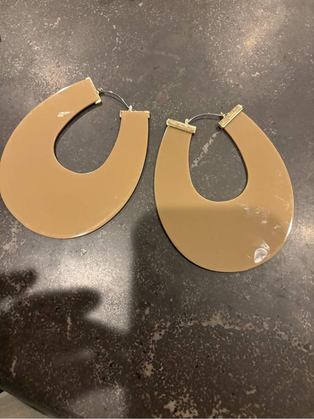 Tan Hoop Statement Earrings - Women Jewelry